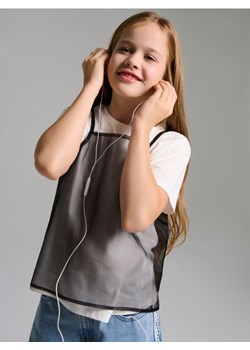 Sinsay - Bluzka z krótkim rękawem - biały - id: 602II-00X - marki Sinsay - 186720331 Sinsay - Bluzka z krótkim rękawem - biały ze sklepu Sinsay w kategorii Bluzki dziewczęce - zdjęcie 186720331