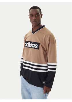 adidas Longsleeve JY0251 Beżowy Loose Fit ze sklepu MODIVO w kategorii T-shirty męskie - zdjęcie 186720884