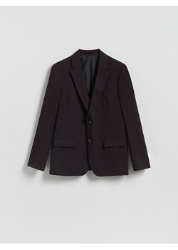 Reserved - Marynarka slim fit z domieszką wiskozy - mahoniowy ze sklepu Reserved w kategorii Marynarki męskie - zdjęcie 186721570