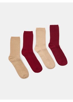 Sinsay - Prążkowane skarpetki 4 pack - wielobarwny ze sklepu Sinsay w kategorii Skarpetki damskie - zdjęcie 186721881