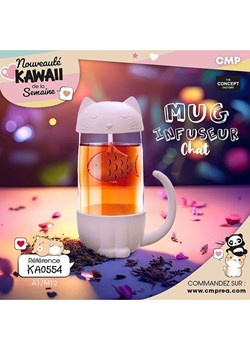 COOK CONCEPT Kubek w kolorze białym na herbatę - 300 ml ze sklepu Limango Polska w kategorii Dzbanki i zaparzacze - zdjęcie 186722290