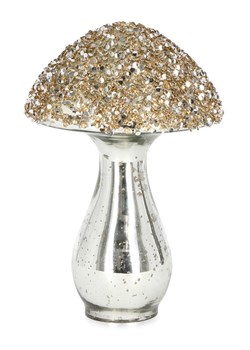 Bizzotto Figurka dekoracyjna "Mushroom" w kolorze srebrno-złotym - wys. 19 cm - id: 17900605 - marki Bizzotto - 186723000 Bizzotto Figurka dekoracyjna "Mushroom" w kolorze srebrno-złotym - wys. 19 cm ze sklepu Limango Polska w kategorii Dekoracje - zdjęcie 186723000