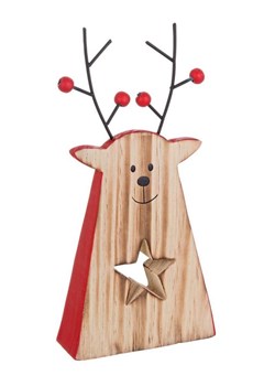 Bizzotto Figurka dekoracyjna &quot;Deer&quot; w kolorze jasnobrązowo-czerwonym - wys. 22 cm ze sklepu Limango Polska w kategorii Dekoracje - zdjęcie 186723001
