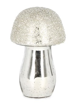 Bizzotto Figurka dekoracyjna "Mushroom" w kolorze srebrnym - wys. 21,5 cm - id: 17900609 - marki Bizzotto - 186723002 Bizzotto Figurka dekoracyjna "Mushroom" w kolorze srebrnym - wys. 21,5 cm ze sklepu Limango Polska w kategorii Dekoracje - zdjęcie 186723002