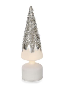Bizzotto Dekoracyjna lampa LED w kolorze srebrno-białym - wys. 30 cm - id: 17900615 - marki Bizzotto - 186723010 Bizzotto Dekoracyjna lampa LED w kolorze srebrno-białym - wys. 30 cm ze sklepu Limango Polska w kategorii Oświetlenie - zdjęcie 186723010