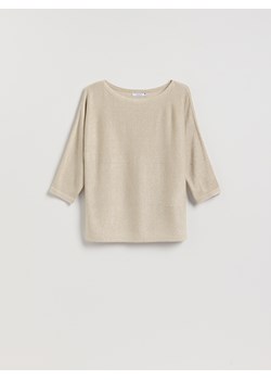Reserved - Sweter z metalizowaną nitką - złoty ze sklepu Reserved w kategorii Swetry damskie - zdjęcie 186723523