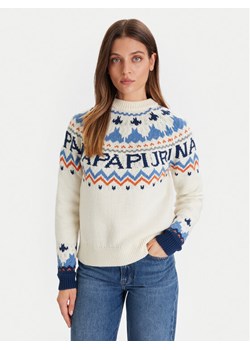 Napapijri Sweter D-Fiames NP0A892S Beżowy Regular Fit ze sklepu MODIVO w kategorii Swetry damskie - zdjęcie 186729472