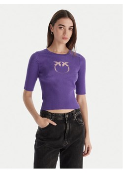 PINKO Bluzka Tritone Maglia 102017 A18M Fioletowy Slim Fit ze sklepu MODIVO w kategorii Bluzki damskie - zdjęcie 186729560