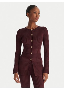 Marciano Guess Spodnie materiałowe 5YGB295881Z Bordowy Regular Fit ze sklepu MODIVO w kategorii Spodnie damskie - zdjęcie 186732431