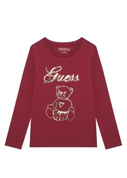 Guess Kids Top 179773 Czerwony Classic Fit ze sklepu MODIVO w kategorii Bluzki dziewczęce - zdjęcie 186732452