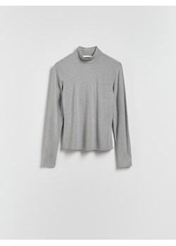 Reserved - Longsleeve z modalu - jasnoszary ze sklepu Reserved w kategorii Bluzki damskie - zdjęcie 186734400