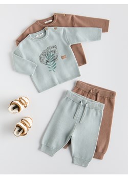 Reserved - Dzianinowy komplet z wiskozą - jasnozielony ze sklepu Reserved w kategorii Komplety niemowlęce - zdjęcie 186734504