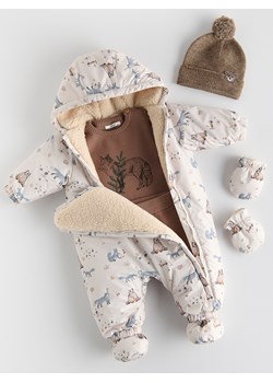 Reserved - Dzianinowy komplet z wiskozą - brązowy ze sklepu Reserved w kategorii Komplety niemowlęce - zdjęcie 186737070