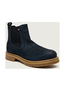 Tommy Hilfiger Skórzane sztyblety FLEX CHELSEA ze sklepu Gomez Fashion Store w kategorii Buty zimowe męskie - zdjęcie 186737903