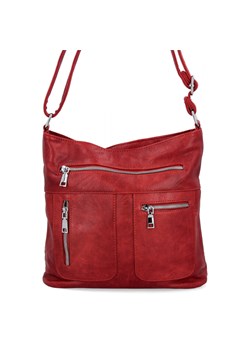 Uniwersalna Torebka Damska Listonoszka firmy Herisson 13K392 Ciemno Czerwona ze sklepu PaniTorbalska w kategorii Torby Shopper bag - zdjęcie 186738420