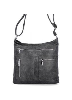 Uniwersalna Torebka Damska Listonoszka firmy Herisson 13K392 Szara ze sklepu PaniTorbalska w kategorii Listonoszki - zdjęcie 186738462