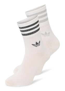 adidas Originals Skarpety w 2-paku Kobiety drobna dzianina biały jednolity ze sklepu vangraaf w kategorii Skarpetki damskie - zdjęcie 186738541