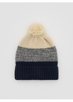 Reserved - Prążkowana czapka z pomponem - wielobarwny ze sklepu Reserved w kategorii Czapki dziecięce - zdjęcie 186742404
