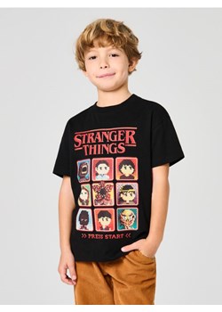 Sinsay - Bawełniana koszulka z nadrukiem Stranger Things - czarny ze sklepu Sinsay w kategorii T-shirty chłopięce - zdjęcie 186743961