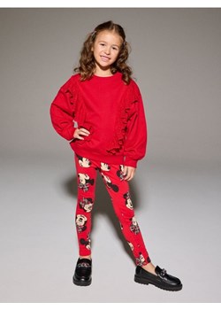 Sinsay - Bawełniane legginsy ze wzorkiem Minnie Mouse - czerwony ze sklepu Sinsay w kategorii Spodnie dziewczęce - zdjęcie 186743992