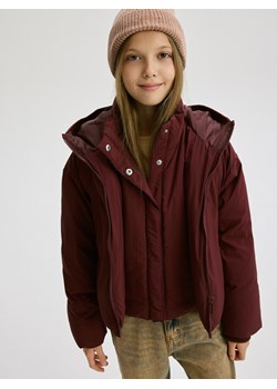 Reserved - Gładka kurtka z puchem - bordowy ze sklepu Reserved w kategorii Kurtki dziewczęce - zdjęcie 186745273