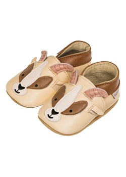Lait et Miel Skórzane buty &quot;Chamois&quot; w kolorze beżowym do raczkowania ze sklepu Limango Polska w kategorii Kapcie dziecięce - zdjęcie 186747481