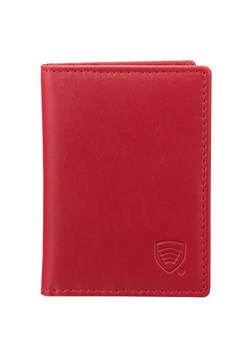 Mały skórzany portfel damski na karty zbliżeniowe RFID z wyciąganym albumem (czerwony) ze sklepu Koruma ID Protection w kategorii Portfele damskie - zdjęcie 186748053