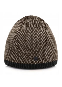 Ciepła, Dwuwarstwowa Czapka Beanie - Pako Jeans - Beżowy Melanż CPAPJNSz92BR ze sklepu JegoSzafa.pl w kategorii Czapki zimowe męskie - zdjęcie 186748501