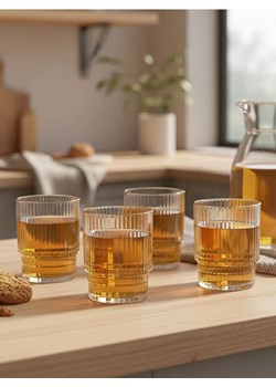 Sinsay - Ryflowane szklanki 4 pack - biały ze sklepu Sinsay w kategorii Szklanki - zdjęcie 186748943