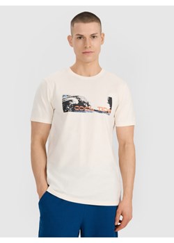 Męski t-shirt z nadrukiem 4F 4FWSS25TTSHM2030 - biały ze sklepu Sportstylestory.com w kategorii T-shirty męskie - zdjęcie 186749062