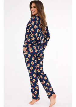 Świąteczna piżama damska rozpinana Teddy 5 482/459, Kolor granatowo-beżowy, Rozmiar 2XL, Cornette ze sklepu Primodo w kategorii Piżamy damskie - zdjęcie 186749320