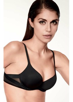 Biustonosz z bawełny organicznej usztywniany na fiszbinach czarny Plunge Extra Cotton Lormar, Kolor czarny, Rozmiar 70B, Lormar ze sklepu Primodo w kategorii Biustonosze - zdjęcie 186749393