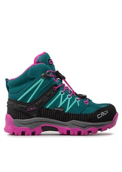 Trekkingi CMP Kids Rigel Mid Trekking Shoes Wp 3Q12944 Zielony ze sklepu eobuwie.pl w kategorii Buty trekkingowe dziecięce - zdjęcie 186751153