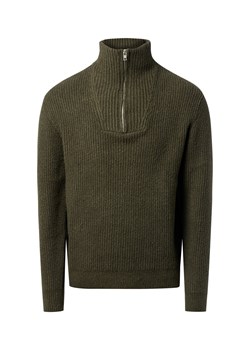 Redefined Rebel Męski sweter z dzianiny - RRFontana Mężczyźni Bawełna khaki wypukły wzór tkaniny ze sklepu vangraaf w kategorii Swetry damskie - zdjęcie 186753382