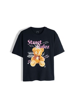 GATE Bawełniany t-shirt oversize z nadrukiem 8Y ze sklepu gateshop w kategorii Bluzki dziewczęce - zdjęcie 186756254