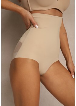 Beżowe Modelujące Majtki High Waist Liradeva ze sklepu renee.pl w kategorii Majtki damskie - zdjęcie 186759112