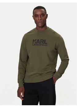 KARL LAGERFELD Bluza 705091 554917 Zielony Regular Fit ze sklepu MODIVO w kategorii Bluzy męskie - zdjęcie 186762794