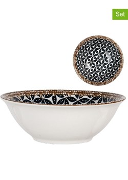 Clayre &amp; Eef Miski (2 szt.) w kolorze czarno-brązowym na musli - Ø 16 cm ze sklepu Limango Polska w kategorii Naczynia - zdjęcie 186765792