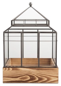 Clayre &amp; Eef Domek dekoracyjny w kolorze szaro-jasnobrązowym - 21 x 32 x 21 cm ze sklepu Limango Polska w kategorii Dekoracje - zdjęcie 186765800