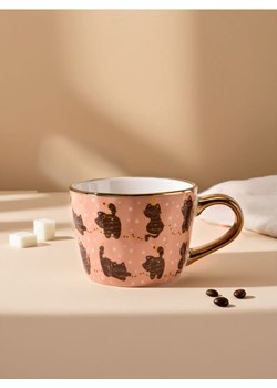 Sinsay - Ceramiczny kubek świąteczny ze złotymi detalami - czarny - id: 059GI-99X - marki Sinsay - 186767790 Sinsay - Ceramiczny kubek świąteczny ze złotymi detalami - czarny ze sklepu Sinsay w kategorii Kubki - zdjęcie 186767790