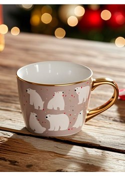 Sinsay - Ceramiczny kubek świąteczny ze złotymi detalami - wielobarwny - id: 059GI-MLC - marki Sinsay - 186767791 Sinsay - Ceramiczny kubek świąteczny ze złotymi detalami - wielobarwny ze sklepu Sinsay w kategorii Kubki - zdjęcie 186767791