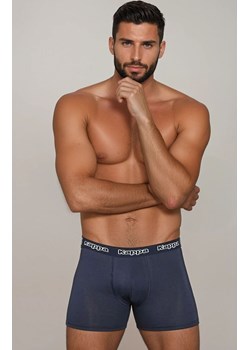 2-pack bokserki męskie bawełniane granatowe z logowaną gumą Kappa K1211, Kolor granatowy, Rozmiar 2XL, Kappa ze sklepu Primodo w kategorii Majtki męskie - zdjęcie 186769542