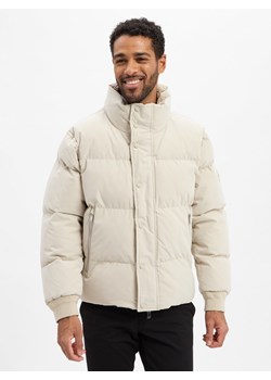 BOSS Orange Męska kurtka zimowa - Ocamp Mężczyźni Sztuczne włókno beżowy jednolity ze sklepu vangraaf w kategorii Kurtki męskie - zdjęcie 186772500