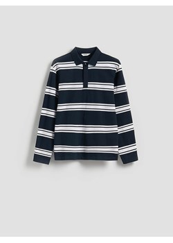 Reserved - Koszulka polo comfort w paski - granatowy ze sklepu Reserved w kategorii T-shirty męskie - zdjęcie 186772661