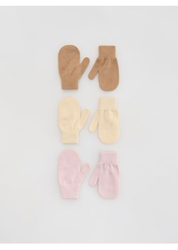 Reserved - Jednopalczaste rękawiczki 3 pack - wielobarwny ze sklepu Reserved w kategorii Rękawiczki dziecięce - zdjęcie 186772811