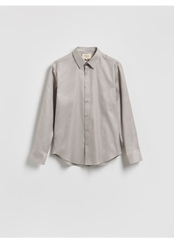 Reserved - Bawełniana koszula slim fit - jasnoszary ze sklepu Reserved w kategorii Koszule męskie - zdjęcie 186775342