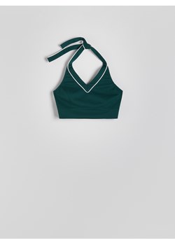 Reserved - Top halter w sportowym stylu - ciemnozielony ze sklepu Reserved w kategorii Bluzki damskie - zdjęcie 186775694