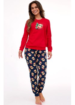 Bawełniana świąteczna piżama damska z misiem Teddy 671/422, Kolor czerwono-granatowy, Rozmiar 2XL, Cornette ze sklepu Primodo w kategorii Piżamy damskie - zdjęcie 186776694