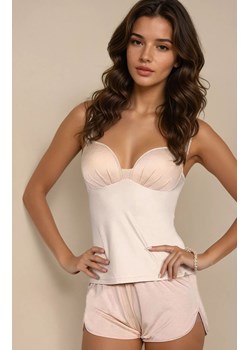 Krótka piżama damska Candence LC 90039, Kolor róż pudrowy, Rozmiar M, LivCo Corsetti Fashion ze sklepu Intymna w kategorii Piżamy damskie - zdjęcie 186776920