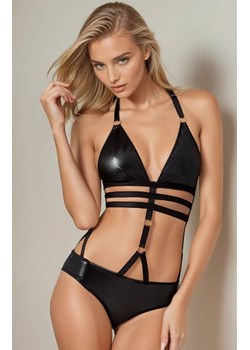 Damskie błyszczące body damskie Lamis, Kolor czarny, Rozmiar L/XL, Passion ze sklepu Intymna w kategorii Body damskie - zdjęcie 186776962